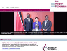 Tablet Screenshot of integritycommission.org.tt